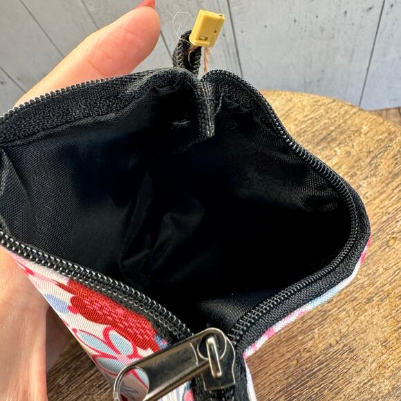 Spring Flower Pink Coin Purse Wallet White Makeup Bag Gift for Her Small Wallet - Picture 5 of 5